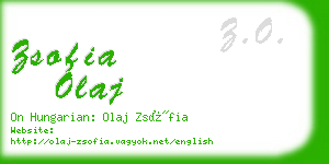 zsofia olaj business card